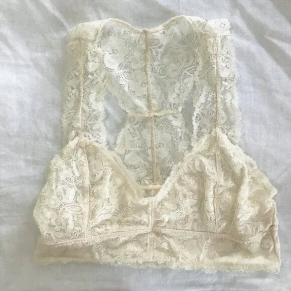 Ivory Lace Bralette M - Picture 2 of 7
